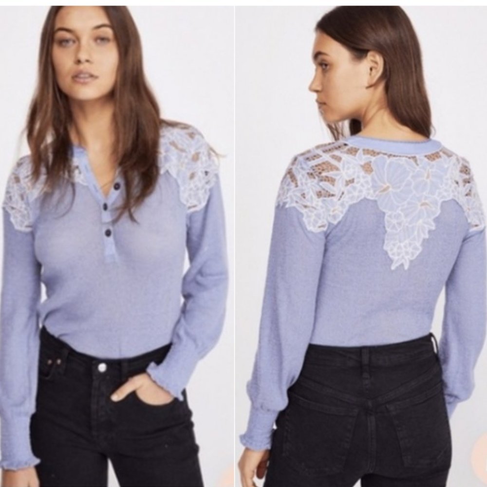 NWOT Free People Easy Breezy Henley